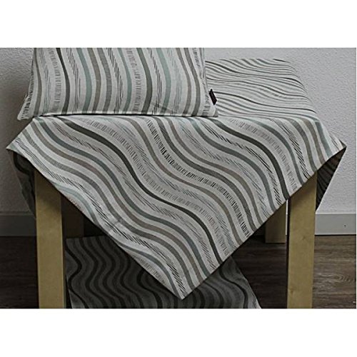 Hossner Tischdecke THEA Retro Wellen 85x85cm grün braun WA von Hossner