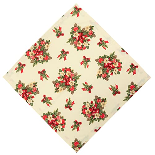Hossner Weihnachts Tischdecke Mitteldecke Pinas Christrose weiß grün rot 85x85cm von Hossner