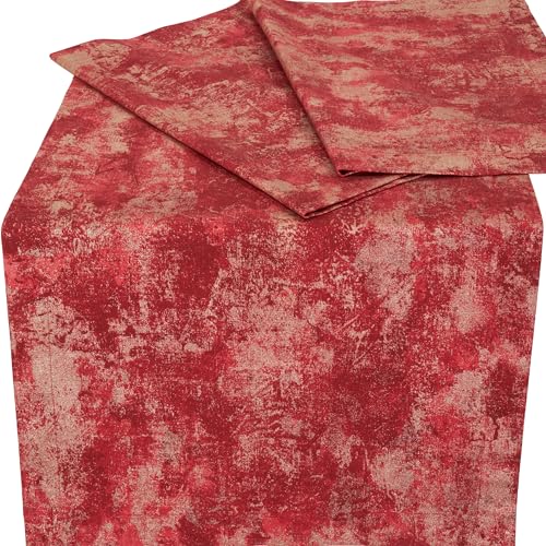 Tischläufer METALLIC 50x150cm rot Hossner WA von Hossner