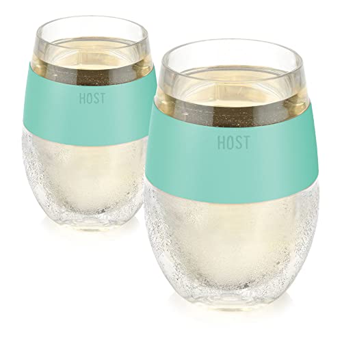 Host Kühlbecher 2er-Set Doppelwandiger Isolierter Gefrierbarer Getränkekühlbecher mit Gefriergel, Gläser für Rot- und Weißwein, 250 ml, Mint Host Kühlbecher 2er-Set Doppelwandiger Isolierter Gefrierbarer Getränkekühlbecher mit Gefriergel, Gläser für Rot- und Weißwein, 250 ml, Mint von Host