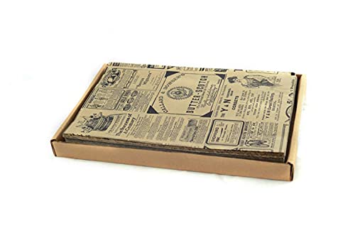 Hostelnovo - 500 Stück Fettpapier zum Verpacken von Lebensmitteln - Einheitsgröße von 32 x 20 cm - Speziell für Basket Chips und alle Arten von Behältern - Kraftpapier von Hostelnovo