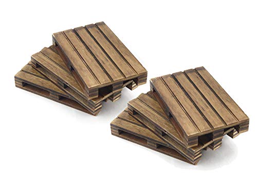 Hostelnovo - 6 Mini-Paletten aus natürlichem Holz, speziell gealtert, hergestellt in Spanien, ideal für Dekoration und Untersetzer, 12 x 8 x 2,2 cm von Hostelnovo
