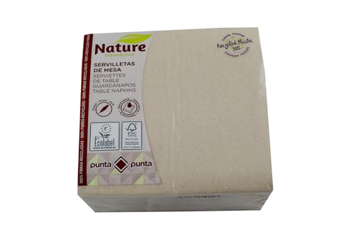 Servietten aus recyceltem Papier, 2-lagig, umweltfreundlich, 100% recycelte Fasern, Verpackung aus 50% recyceltem Kunststoff, 33 x 33 cm. Hostelnovo von Hostelnovo