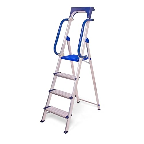 Secure Pro, 4 Stufen, verstärktes Aluminium, sicher mit Rampen, Ablage für Werkzeuge, Höhe Plattform 89 cm, Belastung 150 kg Hostrom von Hoström