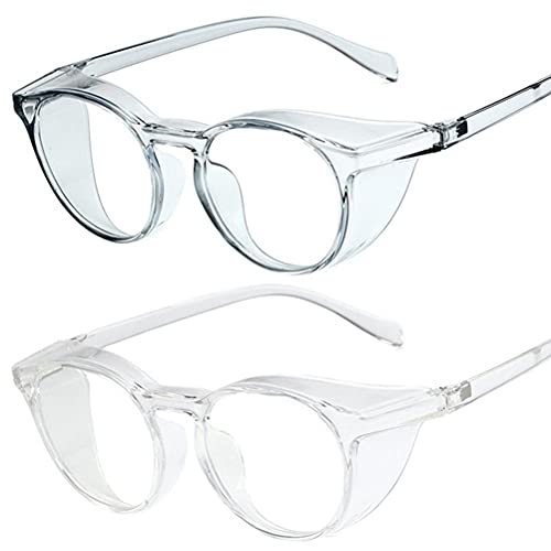 Hosuho 2 Packungssicherheit Gläser Anti Nebel Brille Anti Blue Light Anti-Wind- und Sandbrille Transparente Schutzbrille Männer und Frauen von Hosuho