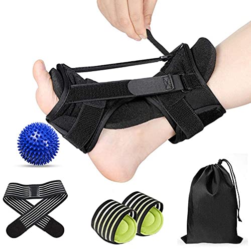 Hosuho Plantar Fasciitis Nachtschiene mit Bogenkissen Massage Kugeleinstellbare Fußtropfenorthotische Stütze Effektiv Erleichterung von Achilles-Tendonitis von Hosuho