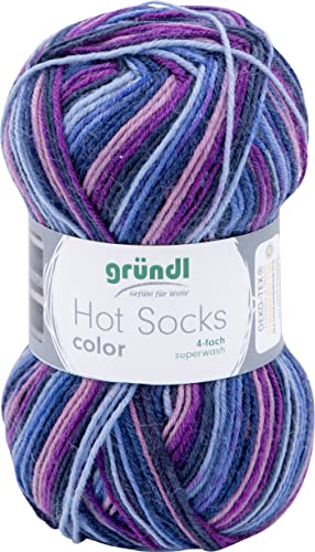Gründl Hot Socks "color", 50 g Violet Violet von Hot Socks color