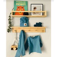 Holz Montessori Regal 2 Stück Set |Montessori Bücherregal | Kinderzimmer Wandregal Kindermöbel von HotAirBalloonNursery