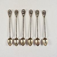 Set Aus Versilberten Gerste Twist Löffeln, 6Er von HotAnnsCloset