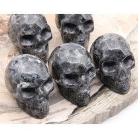 2 Zoll Schwarz Labradorit Totenköpfe Dekor, Für Geschenk Dekor, Handgemachter Totenkopf, Edelstein Totenkopf Dekor, Modestil Schädel Dekor.schmuck von HotBeadsFancy