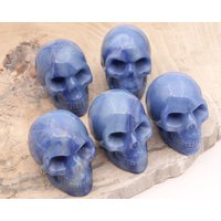 2 Zoll Totenköpfe Dekor, Blaue Avenruine Totenköpfe, Für Geschenkschädel Dekor, Natürlicher Aventurin Totenkopf, Edelstein Totenkopf Dekor von HotBeadsFancy