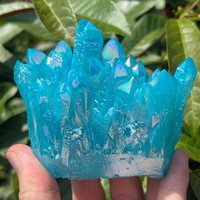 Blauer Engel Aura Kristall Cluster, Quarz Regenbogen Kristall, Heilung Dekor von HotBeadsFancy
