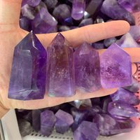 Natürliche Amethyst Kristall Quarz Turm.kristall Hochzeit Dekor, Obelisk Zauberstäbe. Cuspidal Turm/Wands.decor Quarzturm von HotBeadsFancy