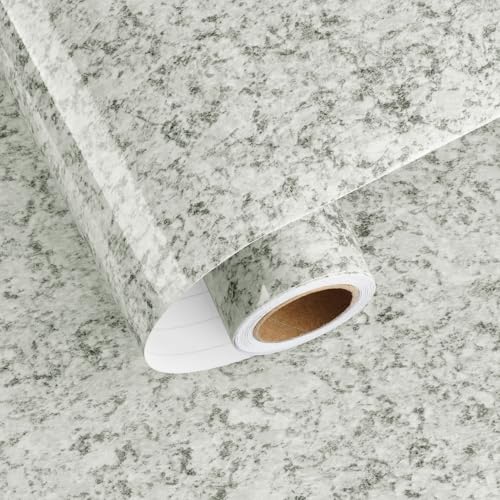 HotDecor Marmor Tapete Möbelfolie Grau Selbstklebend Klebefolie Arbeitsplatte Küche Abwaschbare Tapete Grau Marmor Folie für Küchenschränke Tisch Vinyltapete Schrankfolien Selbstklebend 40cm x 200cm von HotDecor