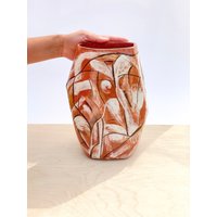 steingut Vase, Schlammvase, Terrakotta Handgemachte Tonvase, Boho, Boho Mid-Century von HotFlashPottery