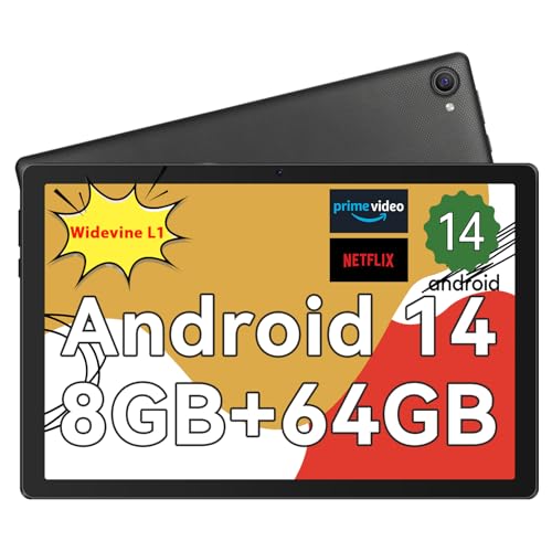 HotLight Android Tablet 10 Zoll - Android 14 Octa Core Tablet mit OTG-Übertragung und Wi-Fi 6G Widevine L1 8GB+64GB+1TB TF 5000mAh Type- C Kopfhöreranschluss Gesichtserkennung Tablet PC - Schwarz HotLight Android Tablet 10 Zoll - Android 14 Octa Core Tablet mit OTG-Übertragung und Wi-Fi 6G Widevine L1 8GB+64GB+1TB TF 5000mAh Type- C Kopfhöreranschluss Gesichtserkennung Tablet PC - Schwarz von HotLight