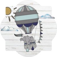 Baby Junge Elefant Vierpass Kranz Schild, Blechschild, Aufsatz, Machen, Boy Kranz, Türdeko von HotMeshMom