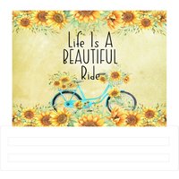 Life Is A Beautiful Fahrt Kranz, Frühlingskranz, Kranz Für Jeden Tag, Mit Sonnenblumen, Fahrradkranz von HotMeshMom