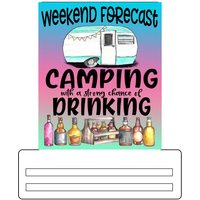 Weekend Forecast Camping Rechteck Kranzschiene, Kranz, Camper Dekoration, Wohnwagen Dekoration von HotMeshMom