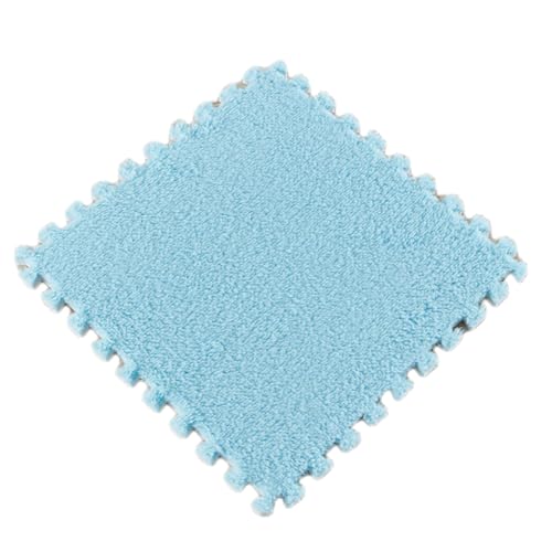 30 x 30 x 1 cm PlüSch-Puzzle-Schaumstoff-FußMatten Mit Rand, Ineinandergreifende Schaumstoff-Teppichfliesen, Rutschfester Teppich für den Raumboden,Blau 2,6pcs 30 x 30 x 1 cm PlüSch-Puzzle-Schaumstoff-FußMatten Mit Rand, Ineinandergreifende Schaumstoff-Teppichfliesen, Rutschfester Teppich für den Raumboden,Blau 2,6pcs von HotYou