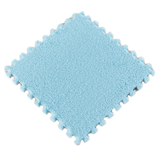30 x 30 x 1 cm cm Plüsch-Puzzle-Schaumstoff-Bodenmatte, rutschfeste Puzzle-Bereichsteppich-Spielmatte für den Zimmerboden,Blau 2,6pcs von HotYou
