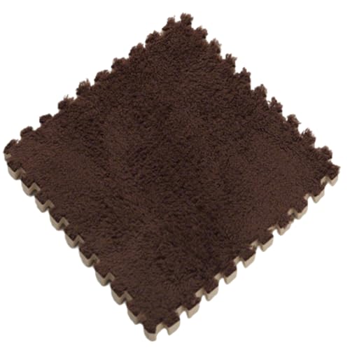 Ineinandergreifende Schaumstoff-Teppichfliesen, Teppich Wohnzimmer, 30 x 30 x 1 cm Plüsch-Puzzle-Schaum-Bodenmatte Mit Rand Teppich WohnzimmerFür Wohnzimmer/Schlafzimmer,Kaffee,9pcs Ineinandergreifende Schaumstoff-Teppichfliesen, Teppich Wohnzimmer, 30 x 30 x 1 cm Plüsch-Puzzle-Schaum-Bodenmatte Mit Rand Teppich WohnzimmerFür Wohnzimmer/Schlafzimmer,Kaffee,9pcs von HotYou