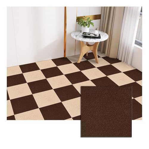 Teppichfliesen 30x30 cm, Teppichfliesen Selbstklebend, Teppich Fliesen, Waschbare Einzelteile, rückstandsfrei entfernbar, Teppichfliesen Selbstliegend für Büro, Wohnzimmer, Balkon,Braun,20 Stücke Teppichfliesen 30x30 cm, Teppichfliesen Selbstklebend, Teppich Fliesen, Waschbare Einzelteile, rückstandsfrei entfernbar, Teppichfliesen Selbstliegend für Büro, Wohnzimmer, Balkon,Braun,20 Stücke von HotYou