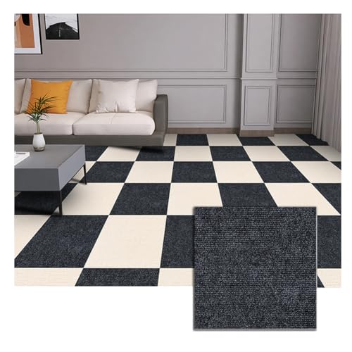 Teppichfliesen 30x30 cm, Teppichfliesen Selbstklebend, Teppich Fliesen, Waschbare Einzelteile, rückstandsfrei entfernbar, Teppichfliesen Selbstliegend für Büro, Wohnzimmer, Balkon,Grau 2,30 Stücke von HotYou