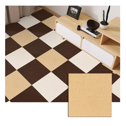 Teppichfliesen 30x30 cm, Teppichfliesen Selbstklebend, Teppich Fliesen, Waschbare Einzelteile, rückstandsfrei entfernbar, Teppichfliesen Selbstliegend für Büro, Wohnzimmer, Balkon,Kamel,30 Stücke Teppichfliesen 30x30 cm, Teppichfliesen Selbstklebend, Teppich Fliesen, Waschbare Einzelteile, rückstandsfrei entfernbar, Teppichfliesen Selbstliegend für Büro, Wohnzimmer, Balkon,Kamel,30 Stücke von HotYou