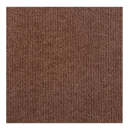 Teppichfliesen Selbstklebender,Auslegware Teppichboden 30 x 30 cm, Teppich zum Zuschneiden, Teppichfliesen Selbstliegend, Rutschfest, Waschbaren Verschleißfest für Schlafzimmer,Braun,12 Stücke von HotYou