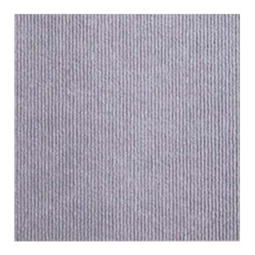 Teppichfliesen Selbstklebender,Auslegware Teppichboden 30 x 30 cm, Teppich zum Zuschneiden, Teppichfliesen Selbstliegend, Rutschfest, Waschbaren Verschleißfest für Schlafzimmer,Grau 1,24 Stücke von HotYou