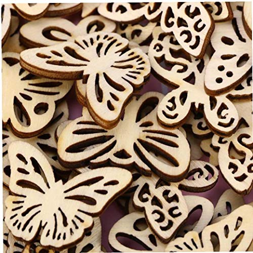 50pcs Art Hochzeitsdeko Misch Hohle Holz Schmetterlinge Ausschnitte Craft Embellishments Holz Ornament von Hotaden