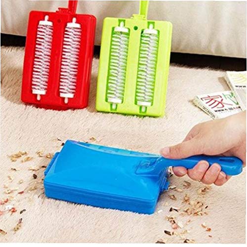 Hotaden 1pc Haushalt Doppelbürste Hand Teppich Tischbürste Kunststoff Sweeper Crumb Schmutzreiniger Rollenwerkzeug Zufällige Farbe Hotaden 1pc Haushalt Doppelbürste Hand Teppich Tischbürste Kunststoff Sweeper Crumb Schmutzreiniger Rollenwerkzeug Zufällige Farbe von Hotaden