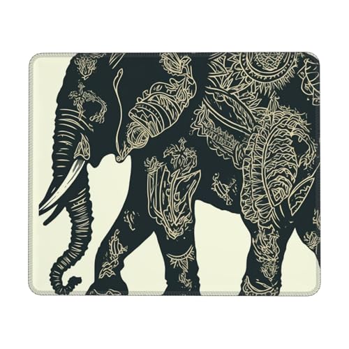 Mauspad mit Elefanten-Druck, quadratisch, mit rutschfester Gummiunterseite, Gaming-Mauspad, wasserdicht, lustiges Mauspad, waschbar, Computer-Mauspads für Laptop, Büro, Zuhause, Arbeit, 17,8 x 21,8 cm Mauspad mit Elefanten-Druck, quadratisch, mit rutschfester Gummiunterseite, Gaming-Mauspad, wasserdicht, lustiges Mauspad, waschbar, Computer-Mauspads für Laptop, Büro, Zuhause, Arbeit, 17,8 x 21,8 cm von HotcoS
