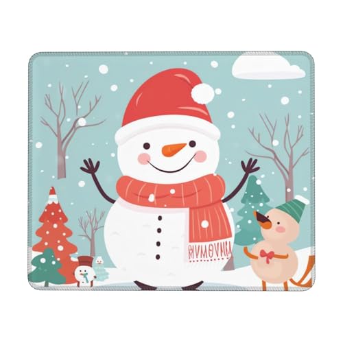 Mauspad mit Schneemann-Motiv, quadratisch, mit rutschfester Gummiunterseite, Gaming-Mauspad, wasserdicht, lustiges Mauspad, waschbar, Computer-Mauspads für Laptop, Büro, Zuhause, Arbeit, 25,4 x 30,5 Mauspad mit Schneemann-Motiv, quadratisch, mit rutschfester Gummiunterseite, Gaming-Mauspad, wasserdicht, lustiges Mauspad, waschbar, Computer-Mauspads für Laptop, Büro, Zuhause, Arbeit, 25,4 x 30,5 von HotcoS