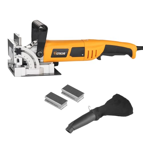Hoteche 1010W Holz Schlitzfräse - Flachdübelfräse mit 100mm Sägeblatt, 11000rpm, 220-240V - Ideal für Holzplatten, Sperrholz, MDF & mehr - Inklusive Staubbeutel und Zubehör - Max. Schnitttiefe 20mm Hoteche 1010W Holz Schlitzfräse - Flachdübelfräse mit 100mm Sägeblatt, 11000rpm, 220-240V - Ideal für Holzplatten, Sperrholz, MDF & mehr - Inklusive Staubbeutel und Zubehör - Max. Schnitttiefe 20mm von Hoteche