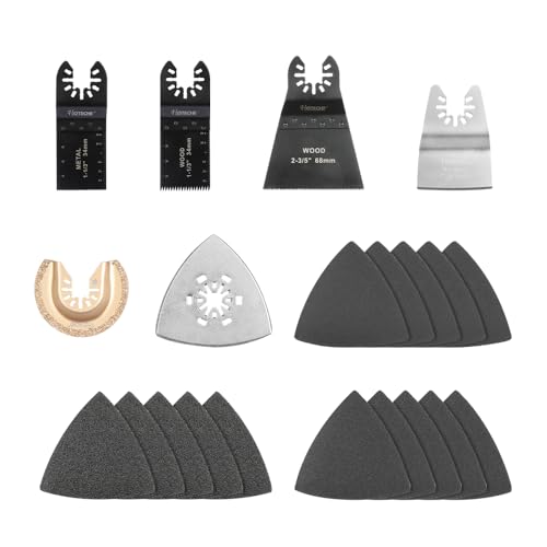 Hoteche 21-teiliges Multifunktionswerkzeug Sägeblatt Set - Präzise, Standard, Oszillierwerkzeug Sägeblätter und Zubehör - Multitool Sägeblätter Multifunktionswerkzeug Multitool Zubehör Hoteche 21-teiliges Multifunktionswerkzeug Sägeblatt Set - Präzise, Standard, Oszillierwerkzeug Sägeblätter und Zubehör - Multitool Sägeblätter Multifunktionswerkzeug Multitool Zubehör von Hoteche