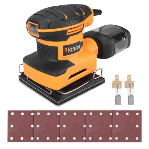 Hoteche 240W Schwingschleifer 110x100mm - Multifunktionale Schleifmaschine für Holz mit Selbstabsaugung, 13000rpm, inklusive Carbonbürsten, Schleifpapier und Staubbehälter Hoteche 240W Schwingschleifer 110x100mm - Multifunktionale Schleifmaschine für Holz mit Selbstabsaugung, 13000rpm, inklusive Carbonbürsten, Schleifpapier und Staubbehälter von Hoteche