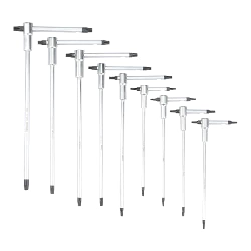 Hoteche 9-teiliger Torx-Schlüsselsatz T8-T40 | CRV Chrom-Vanadium | Mattverchromt mit T-Griff Hoteche 9-teiliger Torx-Schlüsselsatz T8-T40 | CRV Chrom-Vanadium | Mattverchromt mit T-Griff von Hoteche