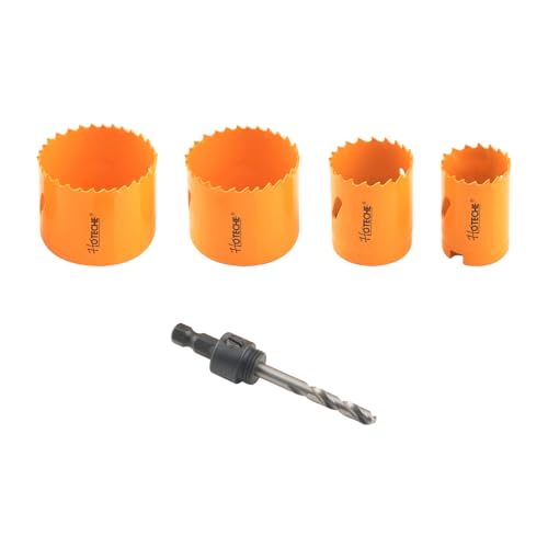 Hoteche Bimetall Lochsägen Set – 5-teiliges Set mit Lochsäge Adapter, M3 + CrV Chrom-Vanadium Stahl, Ideal für Metall, Holz, Sperrholz, PVC, Faserplatten und Gipskarton Hoteche Bimetall Lochsägen Set – 5-teiliges Set mit Lochsäge Adapter, M3 + CrV Chrom-Vanadium Stahl, Ideal für Metall, Holz, Sperrholz, PVC, Faserplatten und Gipskarton von Hoteche