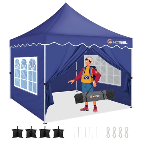 HOTEEL Faltpavillon 3x3 wasserdicht stabil mit 4 Seitenwänden, Pavillon 3x3 UV 50+, Faltpavillon 3x3 verdicktem Rahmen, einfach aufstellbarer, Partyzelt 3x3 für Hochzeiten,Partys,Terrasse(Dunkelblau) HOTEEL Faltpavillon 3x3 wasserdicht stabil mit 4 Seitenwänden, Pavillon 3x3 UV 50+, Faltpavillon 3x3 verdicktem Rahmen, einfach aufstellbarer, Partyzelt 3x3 für Hochzeiten,Partys,Terrasse(Dunkelblau) von Hoteel