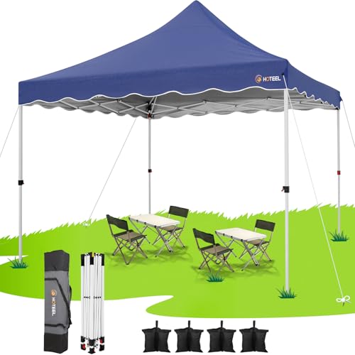 HOTEEL Pavillon 3x3 Faltpavillon 3x3 Wasserdicht Stabil mit 4 SandsäCke, Hoher Gipfel, Uv Schutz 50+ Partyzelt Gartenpavillon Pop Up Pavillon, fürs Camping, Event, Garten, Stahlrahmen, Marineblau HOTEEL Pavillon 3x3 Faltpavillon 3x3 Wasserdicht Stabil mit 4 SandsäCke, Hoher Gipfel, Uv Schutz 50+ Partyzelt Gartenpavillon Pop Up Pavillon, fürs Camping, Event, Garten, Stahlrahmen, Marineblau von Hoteel
