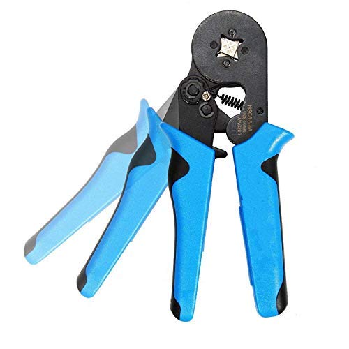 HSC8 6-4 0.08-10 mm² Selbstjustierende Draht-Ferrule Crimpzange Set, Zwinge Klemmzange Abisolierzange Automatisches Crimpwerkzeug für isolierte, unisolierte Drahtseil-Ratschenkabelschuhe von Hotgirlhot