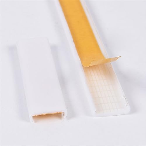 10m Kantenumleimer Selbstklebend Kantenschutz Umleimer Furnierklebeband Kein Aufbügeln, U-Form TPE Möbelkantenband, selbstsichernde Furnier-Randschiene (Color : White, Size : 25mm) von Hothuimin