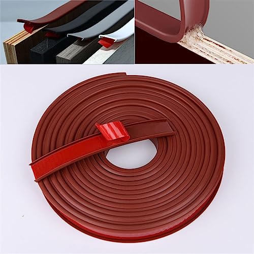 15m Kantenumleimer Selbstklebend Kantenschutz Umleimer Furnierklebeband Kein Aufbügeln, U-Form TPE Möbelkantenband, selbstsichernde Furnier-Randschiene (Color : Burgundy, Size : 15mm) von Hothuimin
