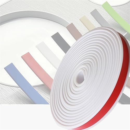 1m Kantenumleimer Selbstklebend Kantenschutz Umleimer Furnierklebeband Kein Aufbügeln, U-Form TPE Möbelkantenband, selbstsichernde Furnier-Randschiene (Color : White, Size : 16mm) von Hothuimin