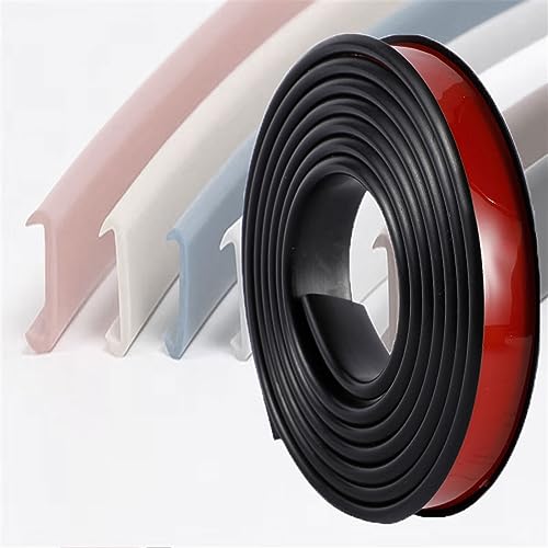 5m Kantenumleimer Selbstklebend Kantenschutz Umleimer Furnierklebeband Kein Aufbügeln, U-Form TPE Möbelkantenband, selbstsichernde Furnier-Randschiene (Color : Black, Size : 22mm) von Hothuimin