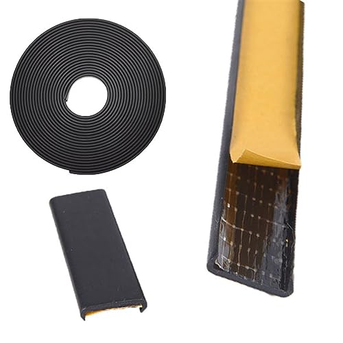 7m Kantenumleimer Selbstklebend Kantenschutz Umleimer Furnierklebeband Kein Aufbügeln, U-Form TPE Möbelkantenband, Selbstsichernde Furnier-Randschiene (Color : Black, Size : 40mm) von Hothuimin