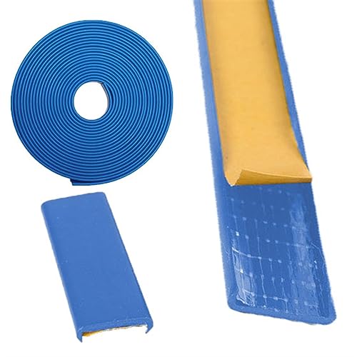 7m Kantenumleimer Selbstklebend Kantenschutz Umleimer Furnierklebeband Kein Aufbügeln, U-Form TPE Möbelkantenband, Selbstsichernde Furnier-Randschiene (Color : Blue, Size : 36mm) von Hothuimin