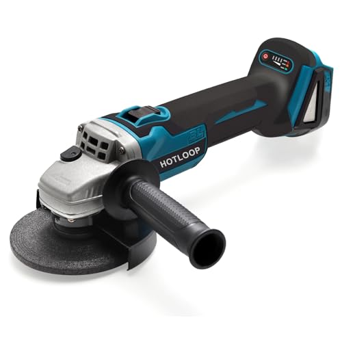 Akku Winkelschleifer Kompatibel mit Makita 18V Akku, 7000 RPM Bürstenloser Motor Kabelloser Winkelschleifer zum Schneiden, Schleifen, Polieren, usw. (Akku nicht enthalten) von Hotloop